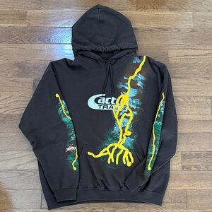Cactus Jack by Travis Scott Black Hoodie with Yellow and Green Accents